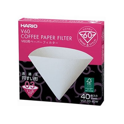  Hario V60 03 Dripper Filtresi (40 Adet)